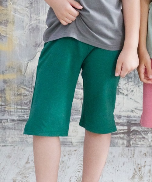 Bee des Bee（ビーデスビー）の「ストレッチハーフパンツ（その他パンツ・キッズ・パープル/ライトピンク/ブラウン/ベージュ/ブルー/ライトグレー/ホワイト/ミント/チャコール/ブラック/スモークグレー/ダークグリーン/エンジ/ライトインディゴブルー/ライトパープル/カーキ/ラベンダー/サーモンピンク/グリーン・100cm/110cm/120cm/130cm/140cm/150cm）」の10枚目の写真