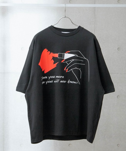 anown（アノン）の「rouge art/オーバーサイズカットソー【ファッションインフルエンサーユウ×anown 限定コラボ】（Tシャツ/カットソー・メンズ・ホワイト/ブラック・M/L）」の7枚目の写真