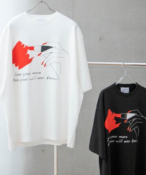 anown（アノン）の「rouge art/オーバーサイズカットソー【ファッションインフルエンサーユウ×anown 限定コラボ】（Tシャツ/カットソー・メンズ・ホワイト/ブラック・M/L）」の3枚目の写真