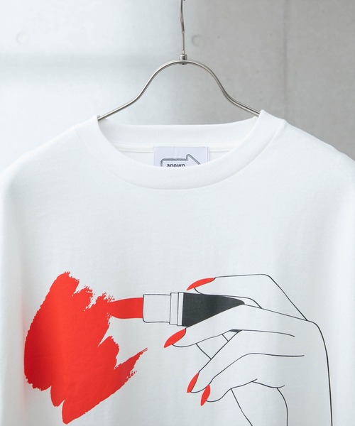 anown（アノン）の「rouge art/オーバーサイズカットソー【ファッションインフルエンサーユウ×anown 限定コラボ】（Tシャツ/カットソー・メンズ・ホワイト/ブラック・M/L）」の9枚目の写真