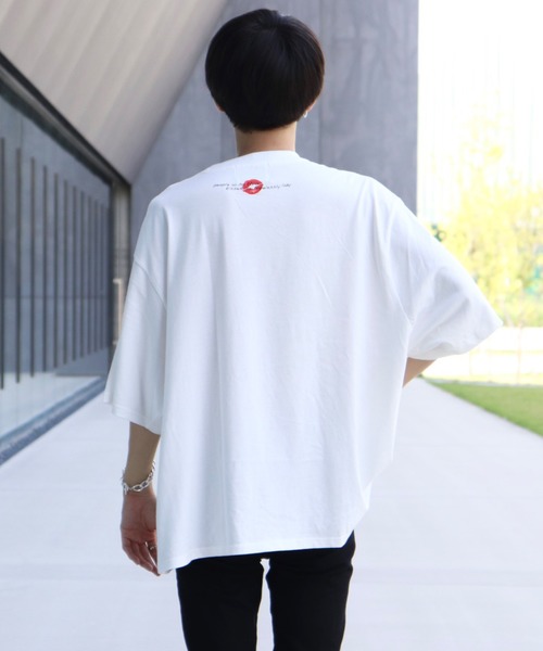 anown（アノン）の「rouge art/オーバーサイズカットソー【ファッションインフルエンサーユウ×anown 限定コラボ】（Tシャツ/カットソー・メンズ・ホワイト/ブラック・M/L）」の16枚目の写真