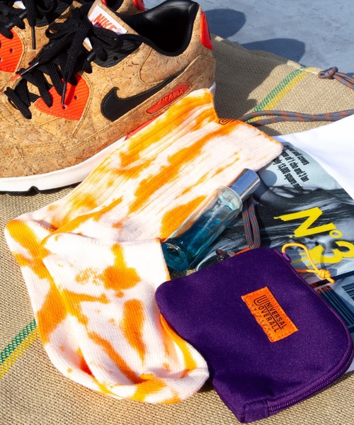 UNIVERSAL OVERALL（ユニバーサルオーバーオール）の「UNIVERSAL OVERALL-タイダイソックス（ソックス/靴下・メンズ・ブラック/ネイビー/イエロー/オレンジ・FREE）」の13枚目の写真