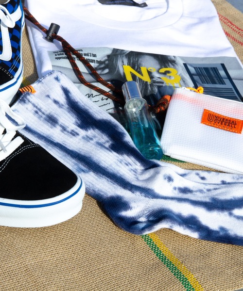 UNIVERSAL OVERALL（ユニバーサルオーバーオール）の「UNIVERSAL OVERALL-タイダイソックス（ソックス/靴下・メンズ・ブラック/ネイビー/イエロー/オレンジ・FREE）」の10枚目の写真