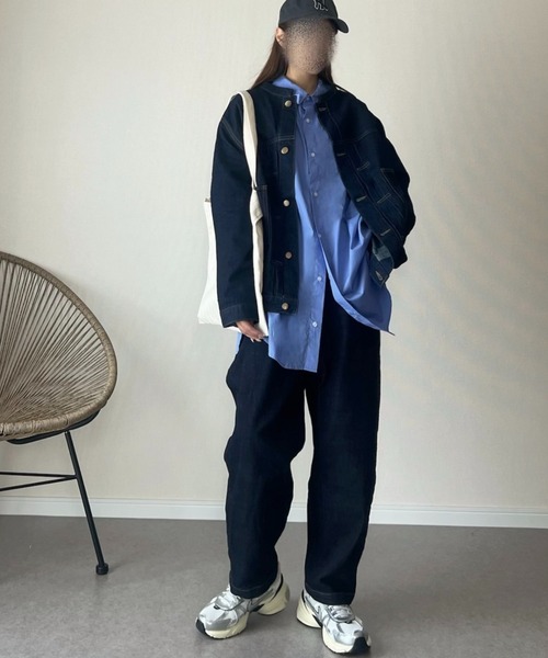 選べるセットアップ】LBCデニムノーカラージャケット（デニム