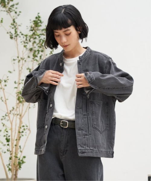 選べるセットアップ】LBCデニムノーカラージャケット（デニム