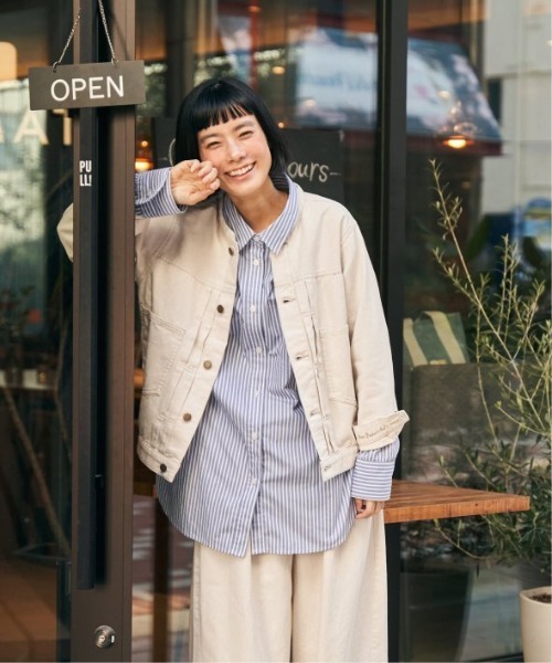 選べるセットアップ】LBCデニムノーカラージャケット（デニム