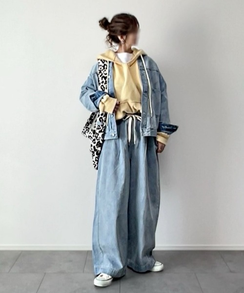 選べるセットアップ】LBCデニムノーカラージャケット（デニム