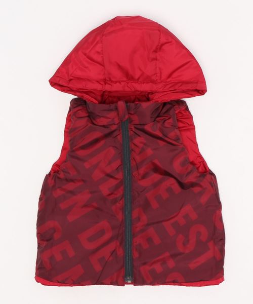 BeBe（ベベ）の「BeBe/ espoir シリコン プリント フード取り外し リバーシブル ダウン ベスト (90～150㎝)（ダウンベスト・キッズ・レッド/ブラック・90/110/140/100/120/150/130）」の19枚目の写真