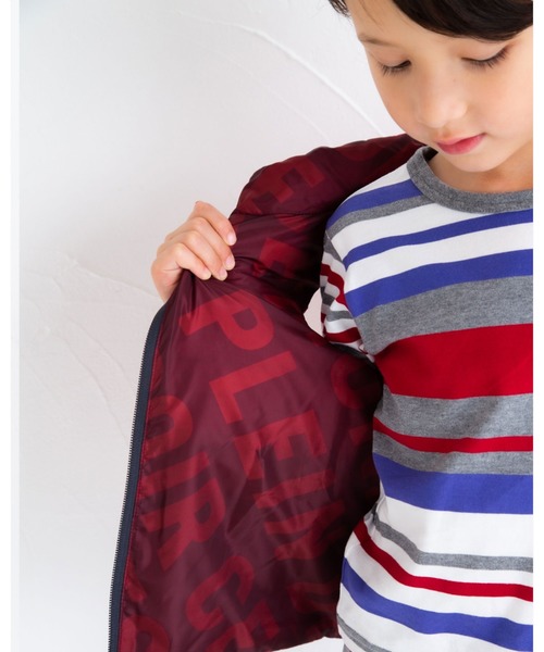 BeBe（ベベ）の「BeBe/ espoir シリコン プリント フード取り外し リバーシブル ダウン ベスト (90～150㎝)（ダウンベスト・キッズ・レッド/ブラック・90/110/140/100/120/150/130）」の6枚目の写真