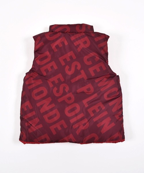 BeBe（ベベ）の「BeBe/ espoir シリコン プリント フード取り外し リバーシブル ダウン ベスト (90～150㎝)（ダウンベスト・キッズ・レッド/ブラック・90/110/140/100/120/150/130）」の14枚目の写真