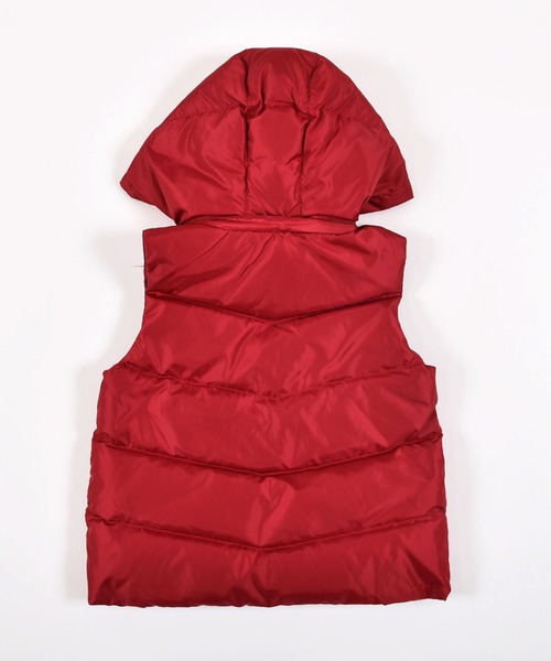 BeBe（ベベ）の「BeBe/ espoir シリコン プリント フード取り外し リバーシブル ダウン ベスト (90～150㎝)（ダウンベスト・キッズ・レッド/ブラック・90/110/140/100/120/150/130）」の16枚目の写真