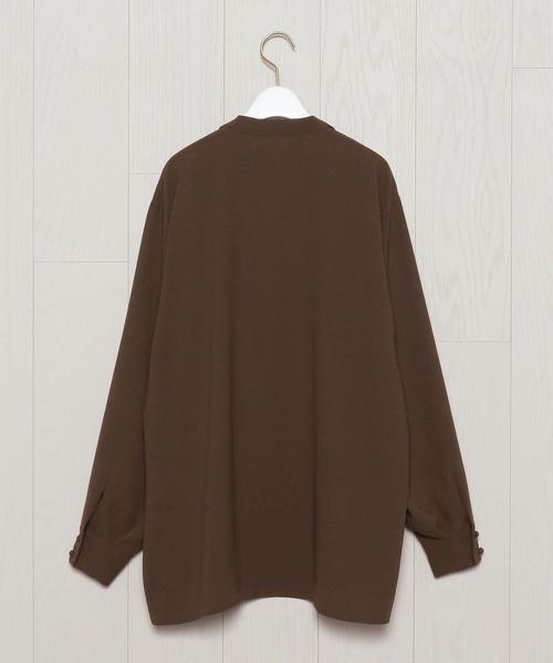 08sircus（ゼロエイトサーカス）の「＜08sircus＞BOW TIE BLOUSE/ブラウス（シャツ/ブラウス・レディース・ダークブラウン・0/1）」の5枚目の写真