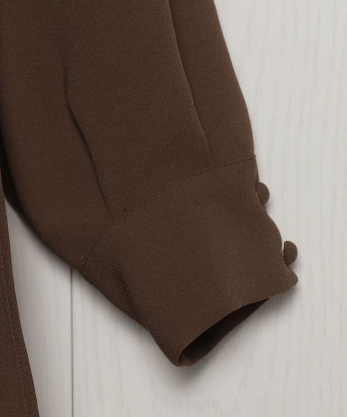 08sircus（ゼロエイトサーカス）の「＜08sircus＞BOW TIE BLOUSE/ブラウス（シャツ/ブラウス・レディース・ダークブラウン・0/1）」の2枚目の写真