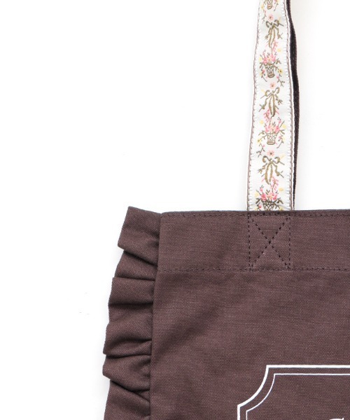 axes femme(アクシーズファム)の「キャンバスフリルトートバッグ【ZOZOTOWN限定アイテム】(トートバッグ・レディース・ブラウン/キナリ・MEDIUM)」の12枚目の写真