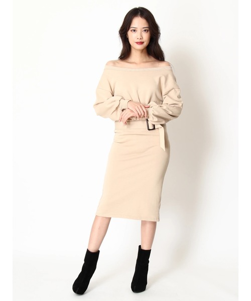 セール ベルト付オフショルワンピース ワンピース Duras デュラス のファッション通販 Zozotown