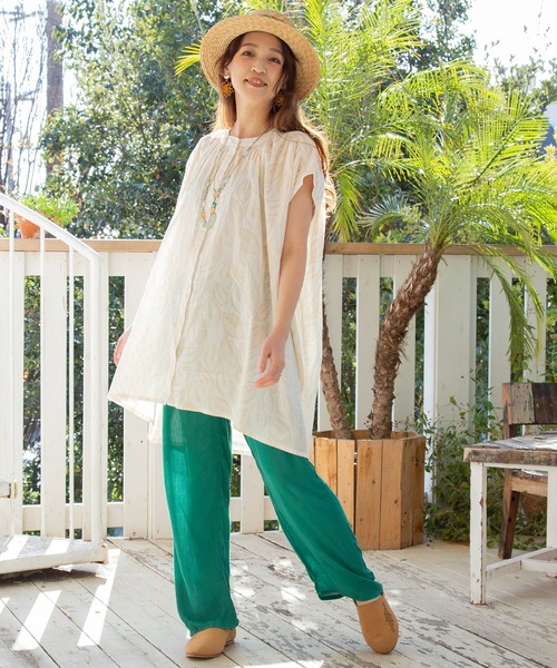 チャイハネ（チャイハネ）の「【チャイハネ】シンプル無地レーヨンパンツ（その他パンツ・レディース・オフホワイト/ブラック/ブラウン/パープル/ピンク/イエロー/グリーン・FREE）」の17枚目の写真