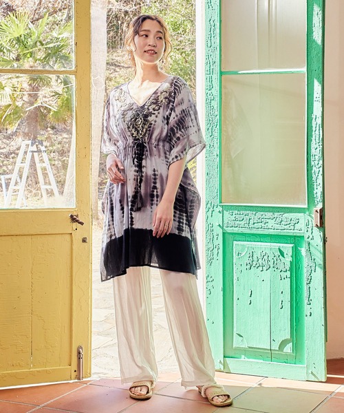 チャイハネ（チャイハネ）の「【チャイハネ】シンプル無地レーヨンパンツ（その他パンツ・レディース・オフホワイト/ブラック/ブラウン/パープル/ピンク/イエロー/グリーン・FREE）」の19枚目の写真