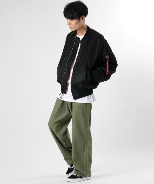 ALPHA_(アルファ)の「【ALPHA INDUSTRIES/アルファ インダストリーズ】MA-1 CORE SPEC フライトジャケット(MA-1・メンズ・グリーン/サンドベージュ/ブラック/チャコールグレー/シルバーグレー/カモフラージュ/ダークネイビー/ブラウン・M/L/XL)」の17枚目の写真