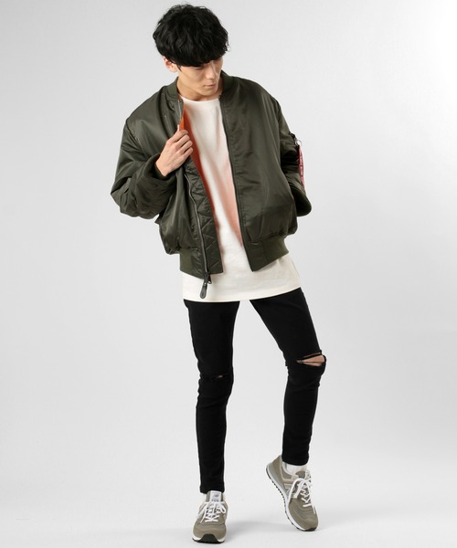 ALPHA_(アルファ)の「【ALPHA INDUSTRIES/アルファ インダストリーズ】MA-1 CORE SPEC フライトジャケット(MA-1・メンズ・グリーン/サンドベージュ/ブラック/チャコールグレー/シルバーグレー/カモフラージュ/ダークネイビー/ブラウン・M/L/XL)」の19枚目の写真