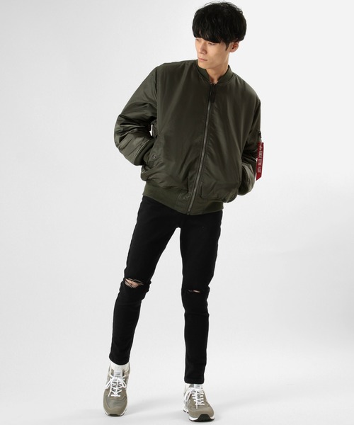 ALPHA_(アルファ)の「【ALPHA INDUSTRIES/アルファ インダストリーズ】MA-1 CORE SPEC フライトジャケット(MA-1・メンズ・グリーン/サンドベージュ/ブラック/チャコールグレー/シルバーグレー/カモフラージュ/ダークネイビー/ブラウン・M/L/XL)」の20枚目の写真