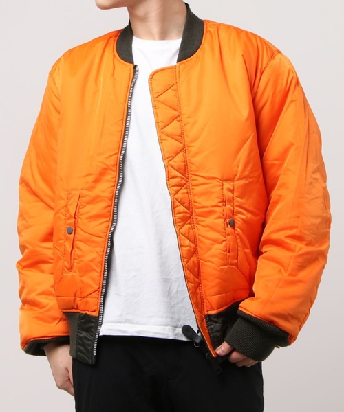 ALPHA_(アルファ)の「【ALPHA INDUSTRIES/アルファ インダストリーズ】MA-1 CORE SPEC フライトジャケット(MA-1・メンズ・グリーン/サンドベージュ/ブラック/チャコールグレー/シルバーグレー/カモフラージュ/ダークネイビー/ブラウン・M/L/XL)」の16枚目の写真
