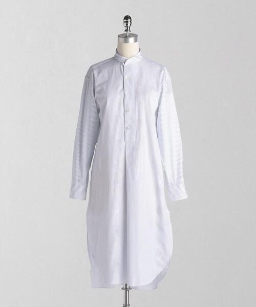 LOEFF（ロエフ）の「＜LOEFF（ロエフ）＞ スリーピング シャツワンピース（シャツワンピース・レディース・ホワイト/ターコイズブルー/コバルトブルー/ライトブルー・1/0）」の4枚目の写真