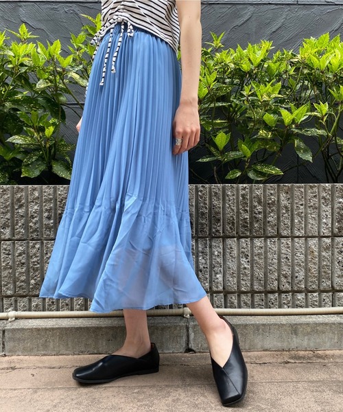 WEGO（ウィゴー）の「WEGO/プリーツロングスカート（スカート・レディース・ブラック/サックスブルー/その他1/アニマル/ドット/パープル系その他2/その他2/その他3/マルチ/その他4/その他5・FREE）」の3枚目の写真