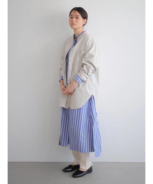 AMERICAN HOLIC（アメリカンホリック）の「スタンドカラー両ポケットシャツ（シャツ/ブラウス・レディース・ライトグレー/カーキ・MEDIUM/LARGE）」の19枚目の写真