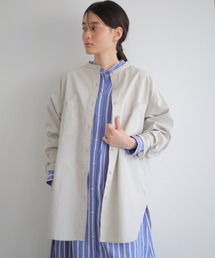 AMERICAN HOLIC | スタンドカラー両ポケットシャツ(シャツ/ブラウス)