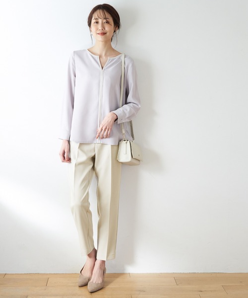 ROPE' PICNIC(ロペピクニック)の「センタープレステーパードパンツ(その他パンツ・レディース・ライトグレー/ダークブラウン/ラベンダー・40/38)」の7枚目の写真