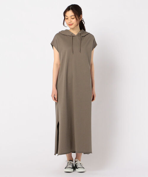 fredy repit（フレディレピ）の「【WEB限定】ミニ裏毛フード付きワンピース（ワンピース・レディース・ブラック/グレイッシュベージュ・38）」の21枚目の写真