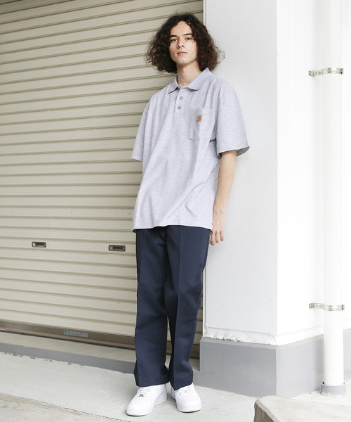 Carhartt(カーハート)の「Carhartt カーハート ポロシャツ オーバーサイズ(ポロシャツ・メンズ・ブラック/ネイビー/ブルー/モスグリーン/ヘザーグレー/ヘザーチャコール・S/M/L/XL)」の17枚目の写真