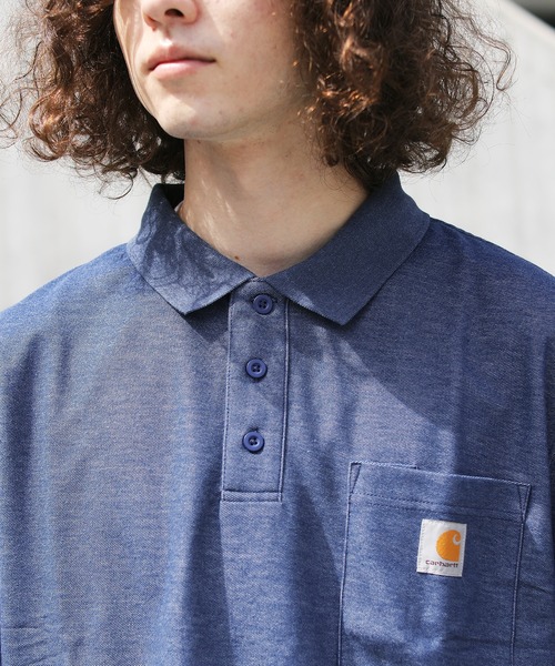 Carhartt(カーハート)の「Carhartt カーハート ポロシャツ オーバーサイズ(ポロシャツ・メンズ・ブラック/ネイビー/ブルー/モスグリーン/ヘザーグレー/ヘザーチャコール・S/M/L/XL)」の10枚目の写真