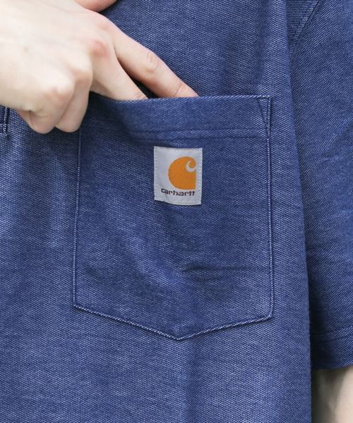 Carhartt(カーハート)の「Carhartt カーハート ポロシャツ オーバーサイズ(ポロシャツ・メンズ・ブラック/ネイビー/ブルー/モスグリーン/ヘザーグレー/ヘザーチャコール・S/M/L/XL)」の13枚目の写真