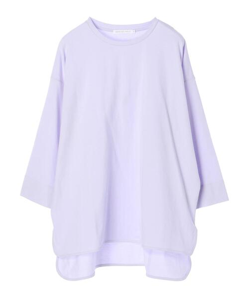 AMERICAN HOLIC(アメリカンホリック)の「ワイドスリーブ前後差カットチュニック(Tシャツ/カットソー・レディース・ラベンダー/オフホワイト/チャコールグレー/アイボリー/ライトイエロー・L/M)」の12枚目の写真