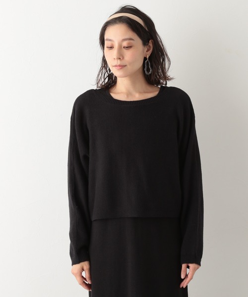 LEPSIM（レプシィム）の「５Ｇニットカーデ＊カットワンピースセット　931654（ワンピース・レディース・ブラック/モカ・FREE）」の11枚目の写真