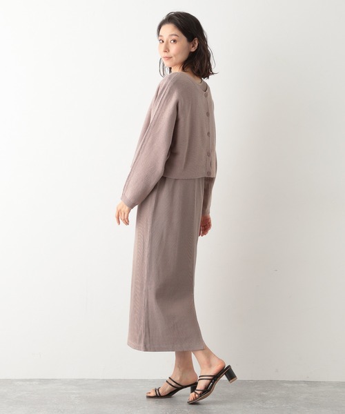 LEPSIM（レプシィム）の「５Ｇニットカーデ＊カットワンピースセット　931654（ワンピース・レディース・ブラック/モカ・FREE）」の18枚目の写真