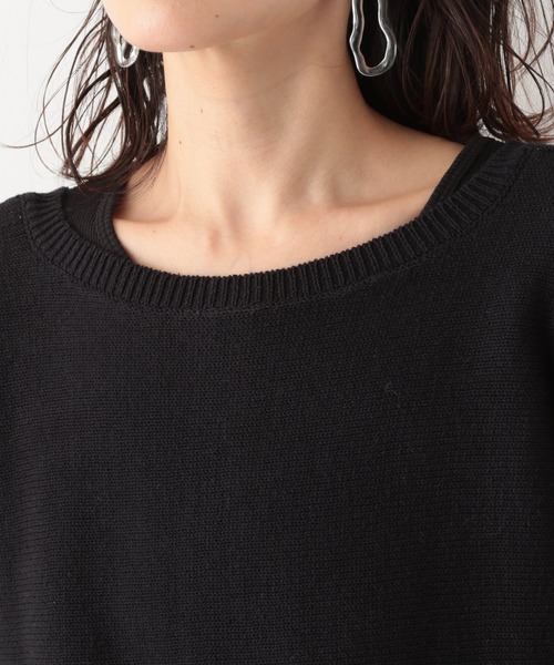 LEPSIM（レプシィム）の「５Ｇニットカーデ＊カットワンピースセット　931654（ワンピース・レディース・ブラック/モカ・FREE）」の4枚目の写真