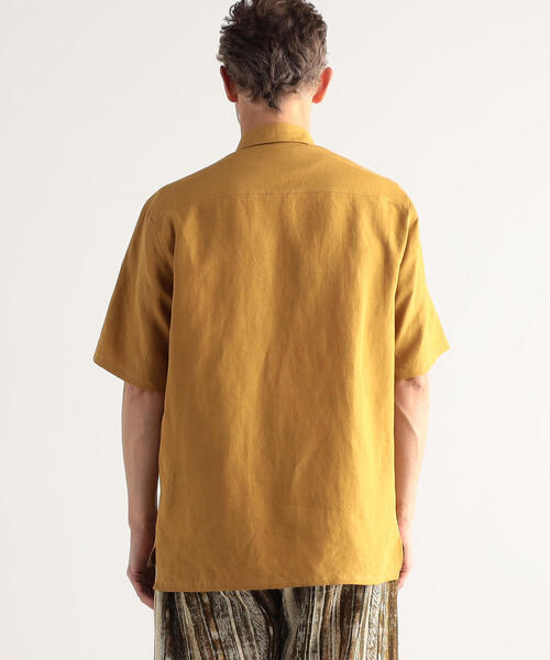 TOMORROWLAND （トゥモローランド）の「ハイカウントリネン レギュラーカラーショートスリーブシャツ（シャツ/ブラウス・メンズ・ブラック/カーキ/シャーベット・L/M/S/XS）」の9枚目の写真