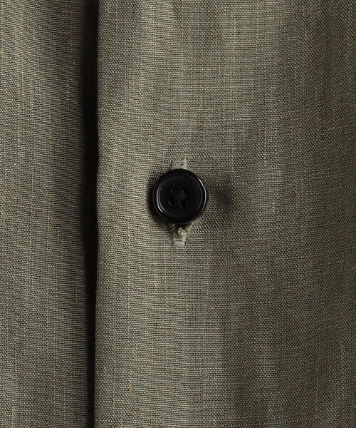 TOMORROWLAND （トゥモローランド）の「ハイカウントリネン レギュラーカラーショートスリーブシャツ（シャツ/ブラウス・メンズ・ブラック/カーキ/シャーベット・L/M/S/XS）」の12枚目の写真