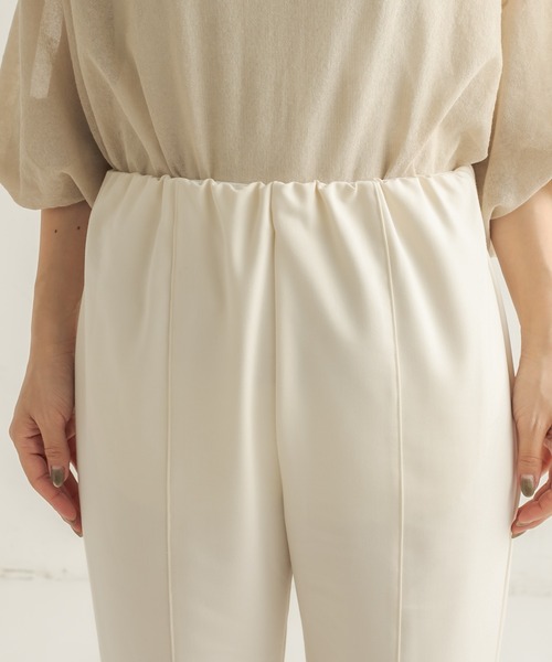 CAPRICIEUX LE'MAGE（カプリシューレマージュ）の「フレアフロントベンツパンツ（その他パンツ・レディース・アイボリー/グリーン/ブラック/ライトグレー・38/36）」の8枚目の写真