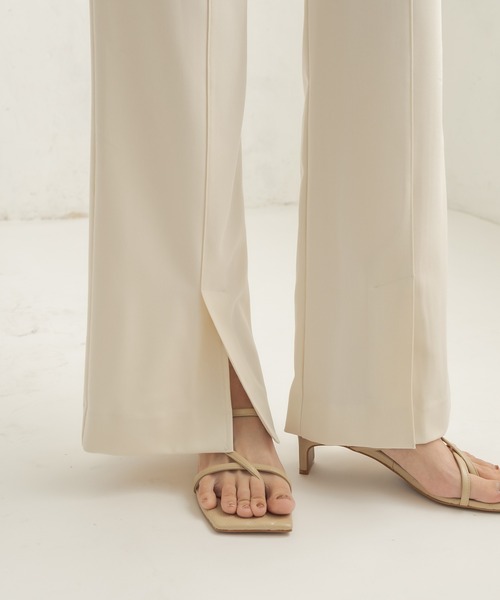 CAPRICIEUX LE'MAGE（カプリシューレマージュ）の「フレアフロントベンツパンツ（その他パンツ・レディース・アイボリー/グリーン/ブラック/ライトグレー・38/36）」の9枚目の写真