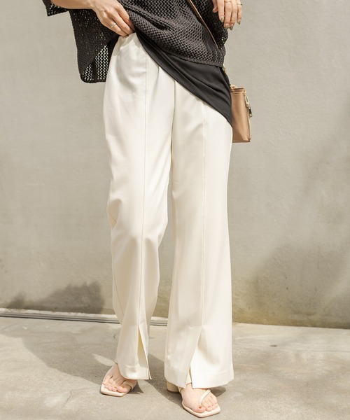 CAPRICIEUX LE'MAGE（カプリシューレマージュ）の「フレアフロントベンツパンツ（その他パンツ・レディース・アイボリー/グリーン/ブラック/ライトグレー・38/36）」の20枚目の写真