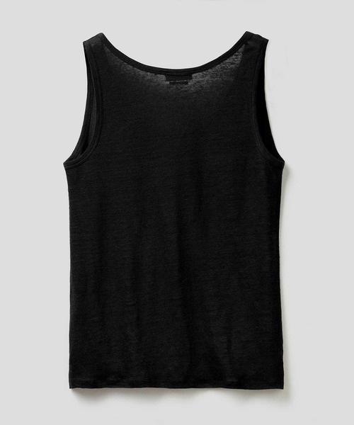 BENETTON (UNITED COLORS OF BENETTON)（ベネトンユナイテッドカラーズオブベネトン）の「ラウンドネックリネンタンクトップ（タンクトップ・レディース・ホワイト/ネイビー/ライトベージュ/ブラック/レッド・MEDIUM/X-SMALL/SMALL/LARGE）」の21枚目の写真