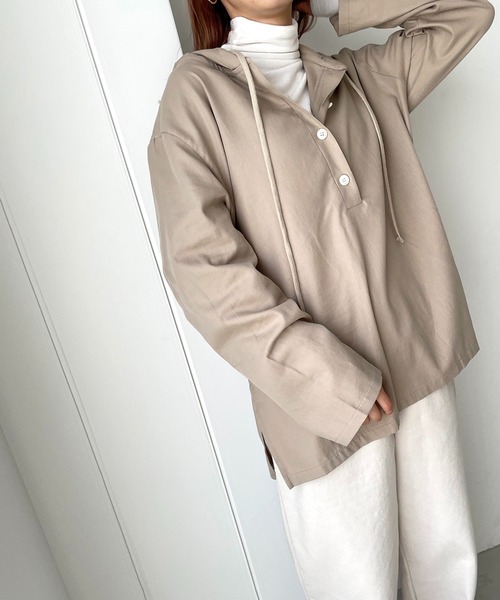 //【定価2.3万】ギャルリーヴィー GALERIE VIE *コットンナイロンフーデッドプルオーバー*Sパーカー綿混(1-2311-390)【70L32】 GALERIE VIE｜ギャルリー ヴィーのパーカー通販 - ZOZOTOWN