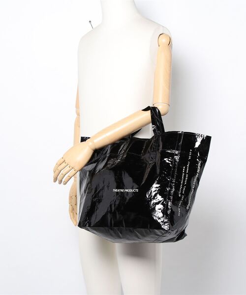 PUAL CE CIN(ピュアルセシン)の「THEATRE PRODUCTS(シアタープロダクツ) タイベックトートバッグ(ショルダーバッグ・レディース・ホワイト/ブラック・FREE)」の4枚目の写真