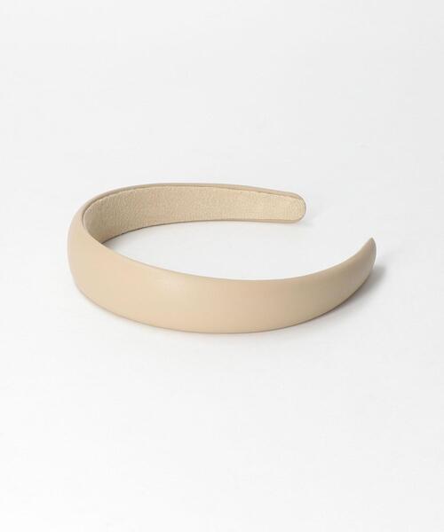 BEAUTY&YOUTH UNITED ARROWS(ビューティーアンドユースユナイテッドアローズ)の「BY フェイクレザーヘアバンド(カチューシャ・レディース・ブラック/ネイビー/ベージュ・FREE)」の1枚目の写真