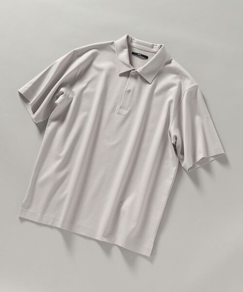 SHIPS（シップス）の「SHIPS: ハイゲージ コットン ポンチ ポロシャツ（ポロシャツ・メンズ・ネイビー/カーキ/ライトグレー・X-LARGE/LARGE/MEDIUM/SMALL）」の5枚目の写真