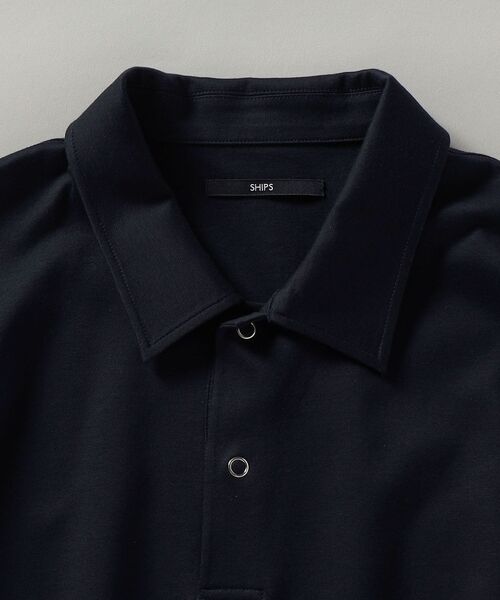 SHIPS（シップス）の「SHIPS: ハイゲージ コットン ポンチ ポロシャツ（ポロシャツ・メンズ・ネイビー/カーキ/ライトグレー・X-LARGE/LARGE/MEDIUM/SMALL）」の9枚目の写真