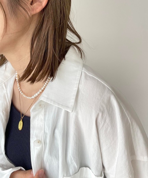CANAL JEAN（キャナルジーン）の「Pt(ピーティー) パールネックレス（ネックレス・レディース・ホワイト・ONE SIZE）」の4枚目の写真